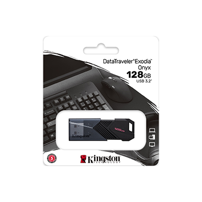 Pen Drive 128GB Kingston Data Traveler Exodia ONYX USB 3.1 N/P: DTXON-128GB-TW - PC Mania