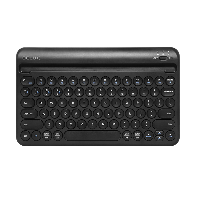 Teclado Bluetooh Delux Inalámbrico Negro Mod. K2213V - PC Mania