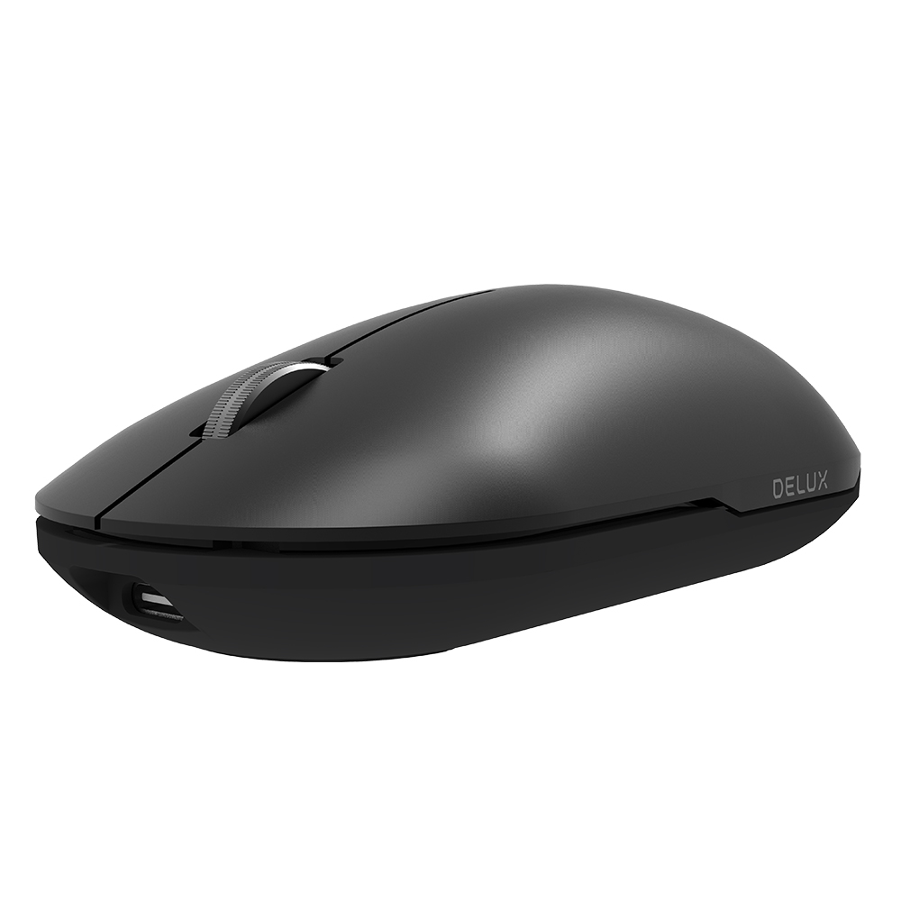 Mouse Óptico Delux USB Inalámbrico Recargable Negro Mod. M399GX - PC Mania