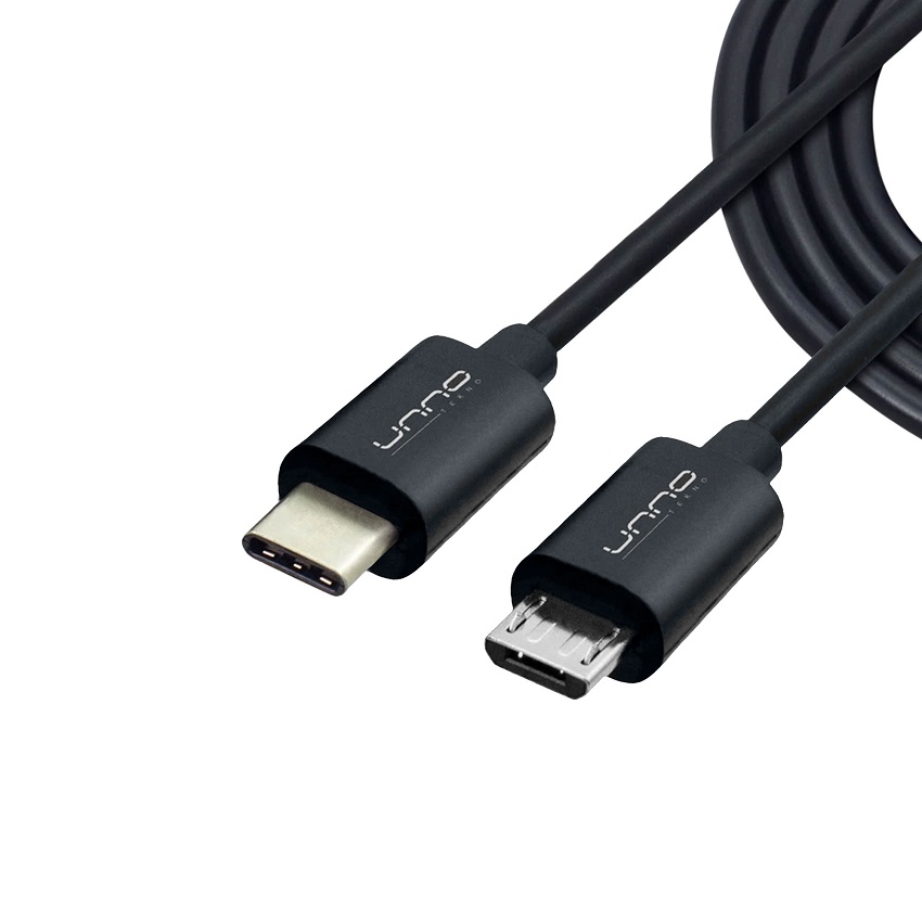 Cable Unno Tekno Tipo C a Micro USB 1.5 Mts. Negro N/P: CB4058BK - PC Mania
