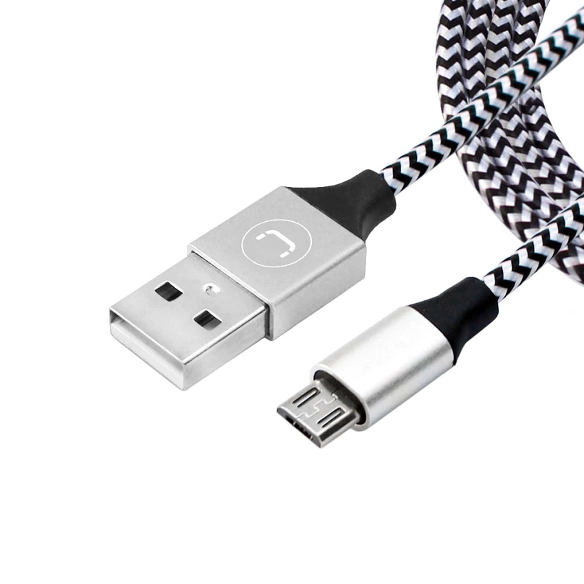 Cable Unno Tekno Trenzado USB A a USB B 1.5 Mts. Plateado N/P: CB4061SV - PC Mania