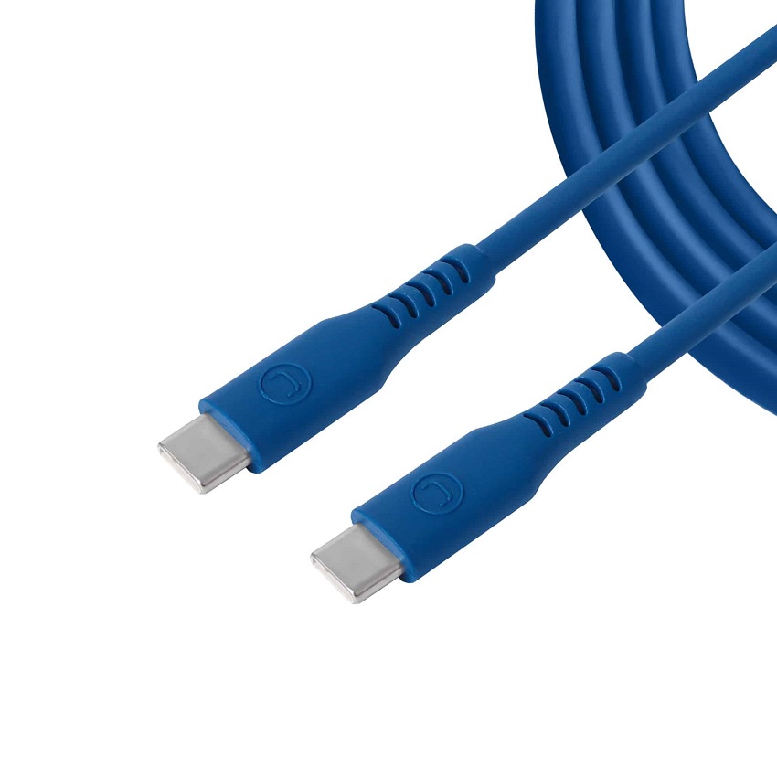 Cable Unno Tekno Trenzado USB Tipo C a USB Tipo C 1.5 Mts. Azul N/P: CB4073BL - PC Mania
