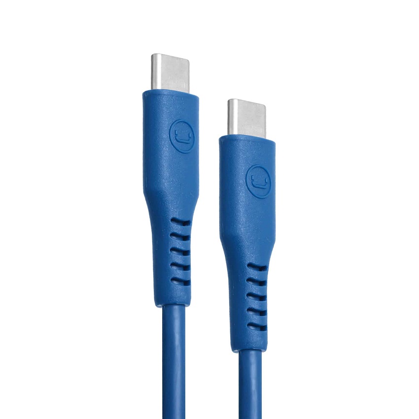Cable Unno Tekno Trenzado USB Tipo C a USB Tipo C 1.5 Mts. Azul N/P: CB4073BL - PC Mania
