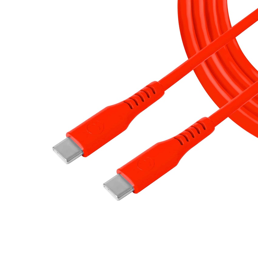 Cable Unno Tekno Trenzado USB Tipo C a USB Tipo C 1.5 Mts. Rojo N/P: CB4073RD - PC Mania