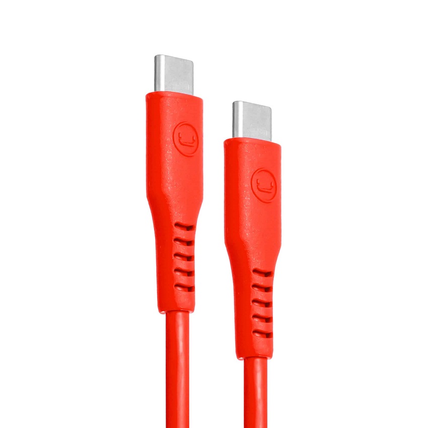 Cable Unno Tekno Trenzado USB Tipo C a USB Tipo C 1.5 Mts. Rojo N/P: CB4073RD - PC Mania