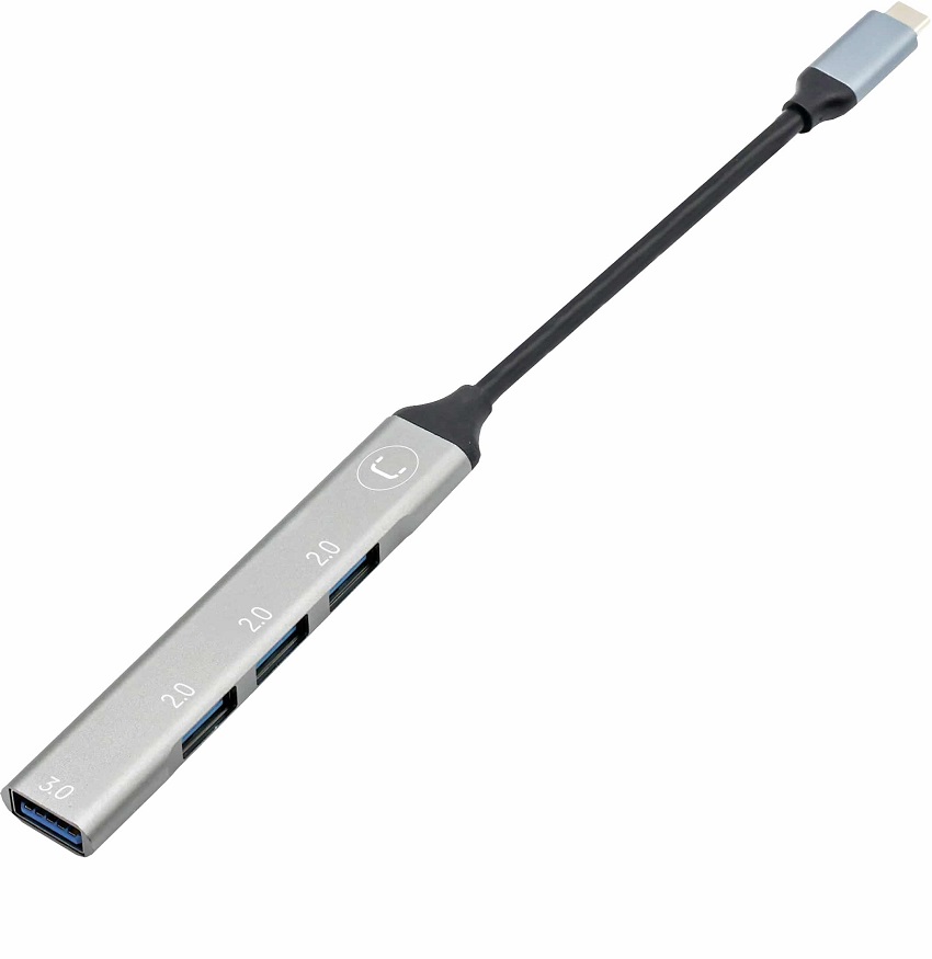HUB Unno Tekno 4 Puertos USB C a USB A 3.0 N/P: HB1013SV - PC Mania