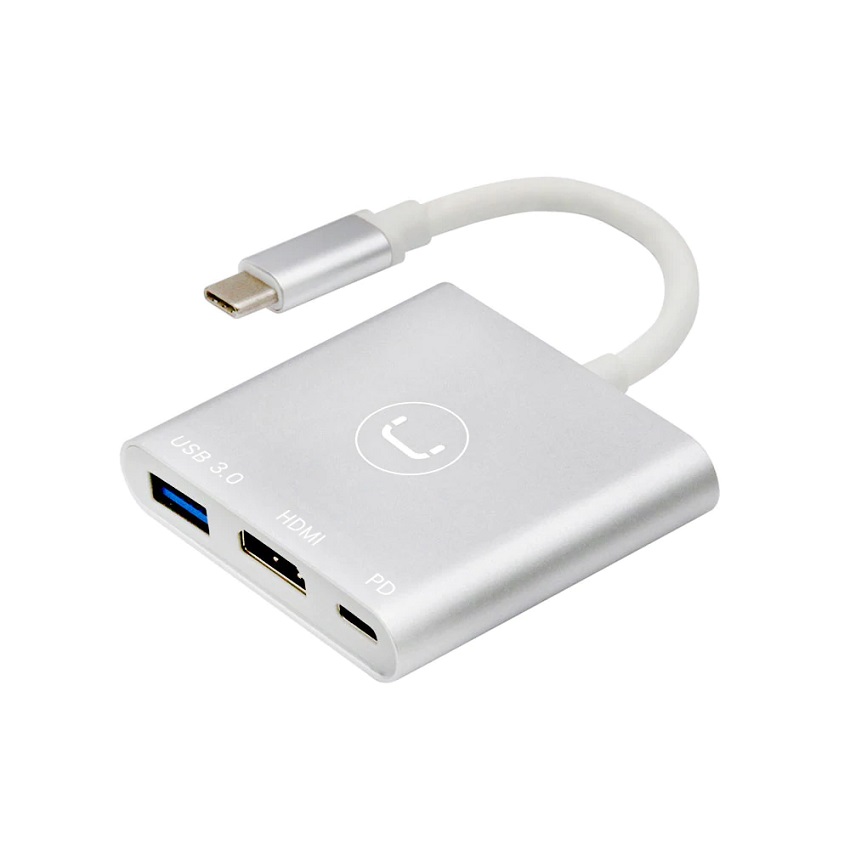 HUB Unno Tekno 3 en 1 USB C a USB A 3.0 - HDMI - Displayport N/P: HB1101SV - PC Mania