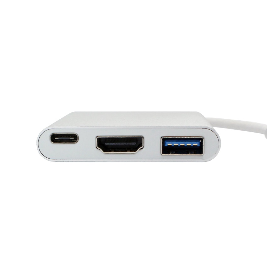 HUB Unno Tekno 3 en 1 USB C a USB A 3.0 - HDMI - Displayport N/P: HB1101SV - PC Mania
