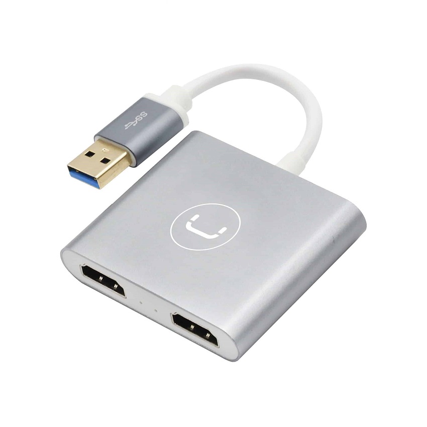 HUB Unno Tekno USB A a 2 HDMI Hembra N/P: HB1102SV - PC Mania