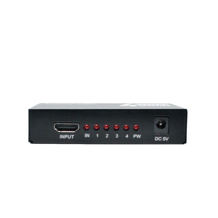 Splitter - Switch HDMI Unno Tekno 1 Puerto entrada 4 Puertos salida N/P: HB1205BK - PC Mania