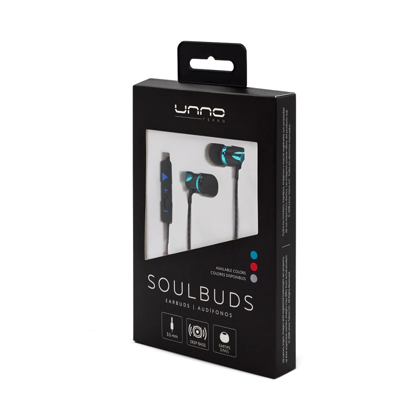 Audífonos Unno Tekno Soulbuds Mano Libre 3.5 Estéreo Azul N/P: HS7009BL - PC Mania