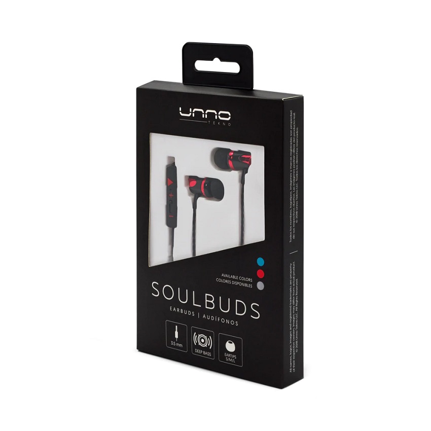 Audífonos Unno Tekno Soulbuds Mano Libre 3.5 Estéreo Rojo N/P: HS7009RD - PC Mania