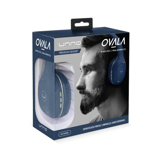 Audífonos Unno Tekno Ovala 5.0ETHS Bluetooth Azul N/P: HS7408BL - PC Mania
