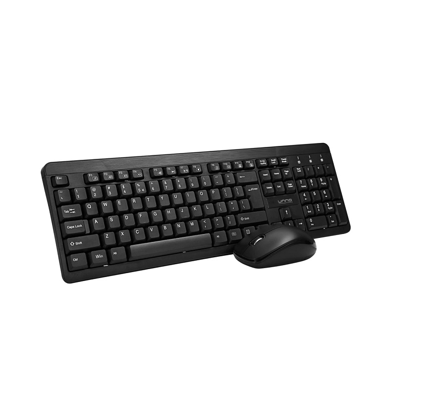 Kit de Teclado y Mouse Unno Tekno Inalámbrico Español Negro N/P: KB6741BK - PC Mania