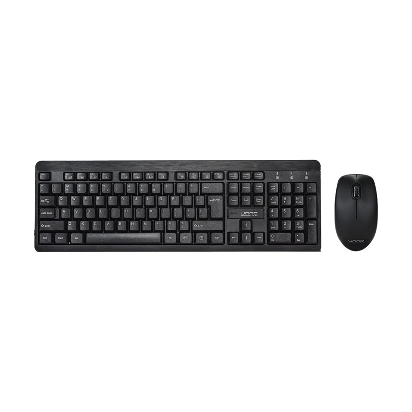 Kit de Teclado y Mouse Unno Tekno Inalámbrico Español Negro N/P: KB6741BK - PC Mania