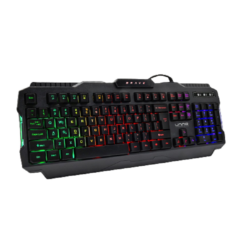 Teclado Unno Tekno Inalámbrico Gaming Brave Español Negro N/P: KB6781BK - PC Mania