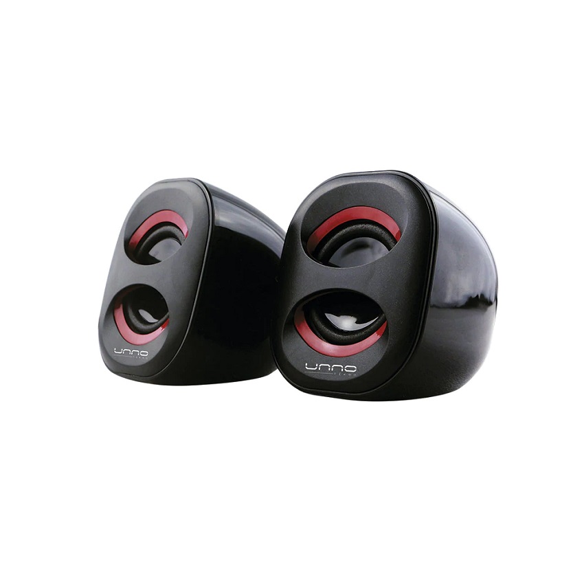 Cornetas Unno Tekno Brazza de Escritorio Estéreo Negro/Rojo N/P: SP9012RD - PC Mania