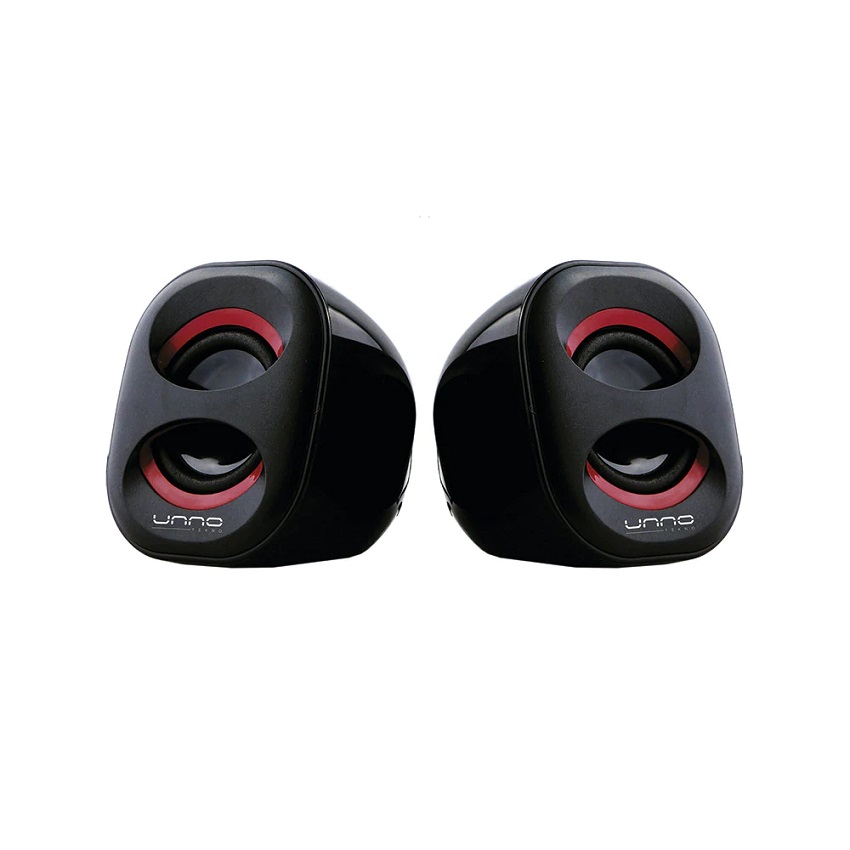 Cornetas Unno Tekno Brazza de Escritorio Estéreo Negro/Rojo N/P: SP9012RD - PC Mania