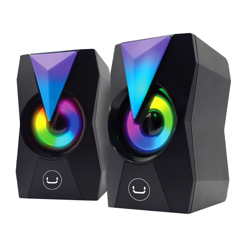 Cornetas Unno Tekno Icon de Escritorio Estéreo RGB Negro N/P: SP9013BK - PC Mania
