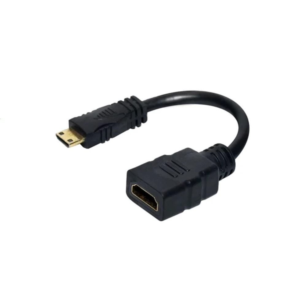 Adaptador Unno Tekno Mini HDMI Macho a HDMI Hembra N/P: AD3005BK - PC Mania
