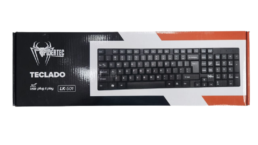 Teclado Spidertec Español USB Negro N/P: LK-501 - PC Mania