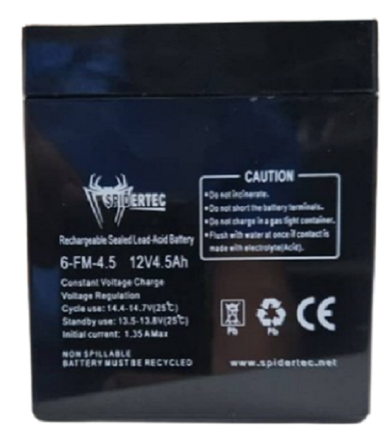 Batería Spidertec 12Volt. 4.5Ah para UPS N/P: 6-FM-4.5 - PC Mania