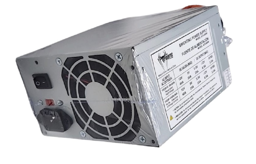 Fuente de Poder ATX 600W 20+4 Spidertec Mod. ATX-600W - PC Mania