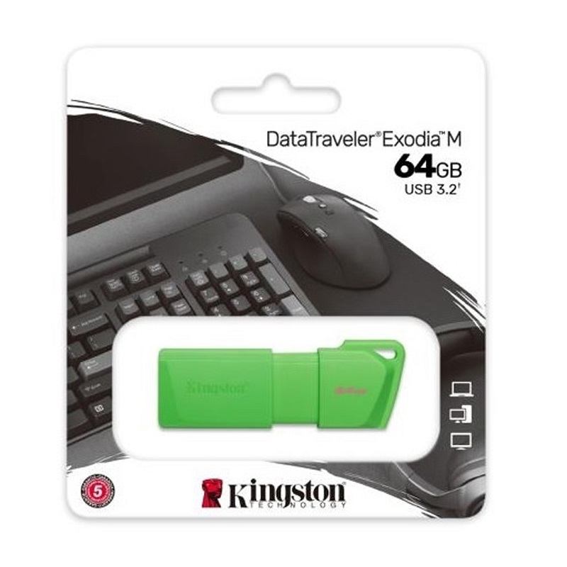 Pen Drive 64GB Kingston Data Traveler Exodia USB 3.2 Verde N/P: KC-U2L64-7LG - PC Mania