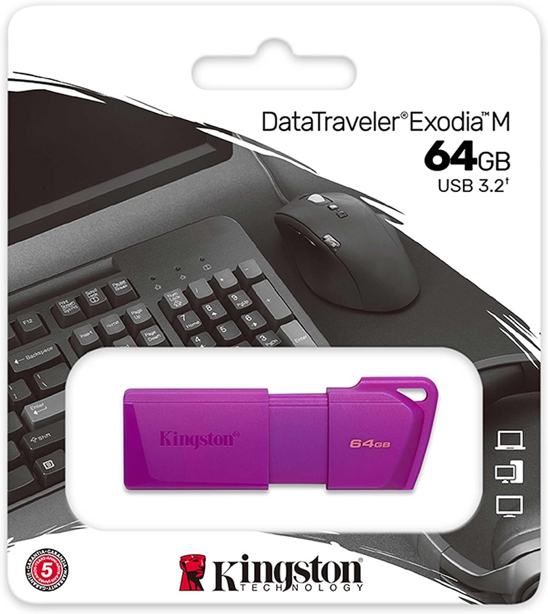 Pen Drive 64GB Kingston Data Traveler Exodia USB 3.2 Purpura N/P: KC-U2L64-7LP - PC Mania