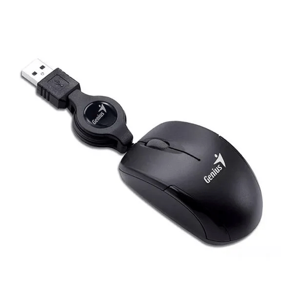 Mouse Genius Micro Traveler USB C/Cable Retráctil Negro N/P: 31010125100 - PC Mania