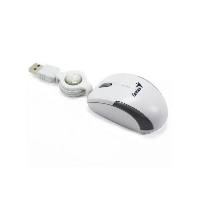 Mouse Genius Micro Traveler USB C/Cable Retráctil Blanco N/P: 31010125104 - PC Mania