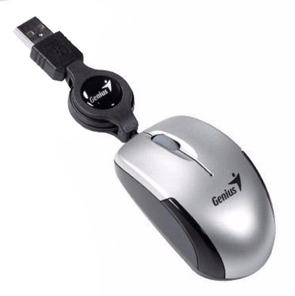 Mouse Genius Micro Traveler USB C/Cable Retráctil Plata N/P: 31010125102 - PC Mania