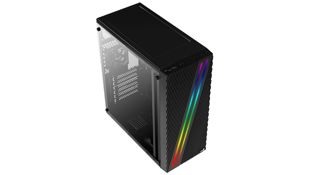 Case AeroCool STREAK Media Torre RGB / 1 Fan N/P: ACCM-PV190 - PC Mania