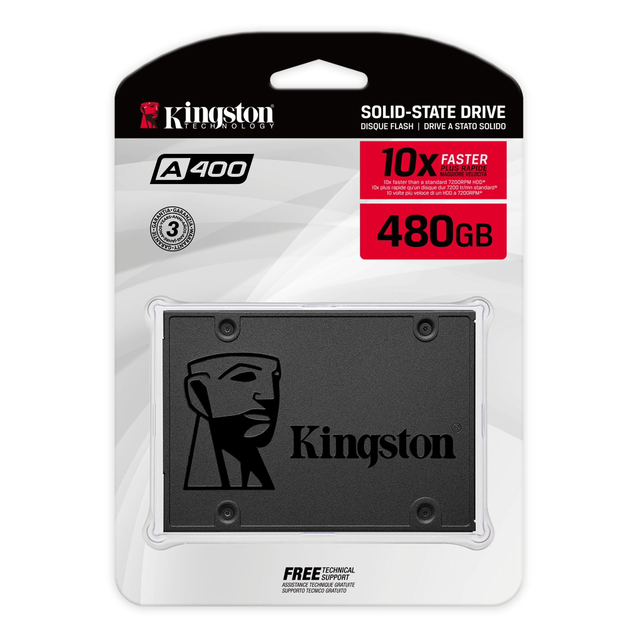 Disco de Estado Solido SSD Kingston 480GB N/P: SA400S37/480G - PC Mania