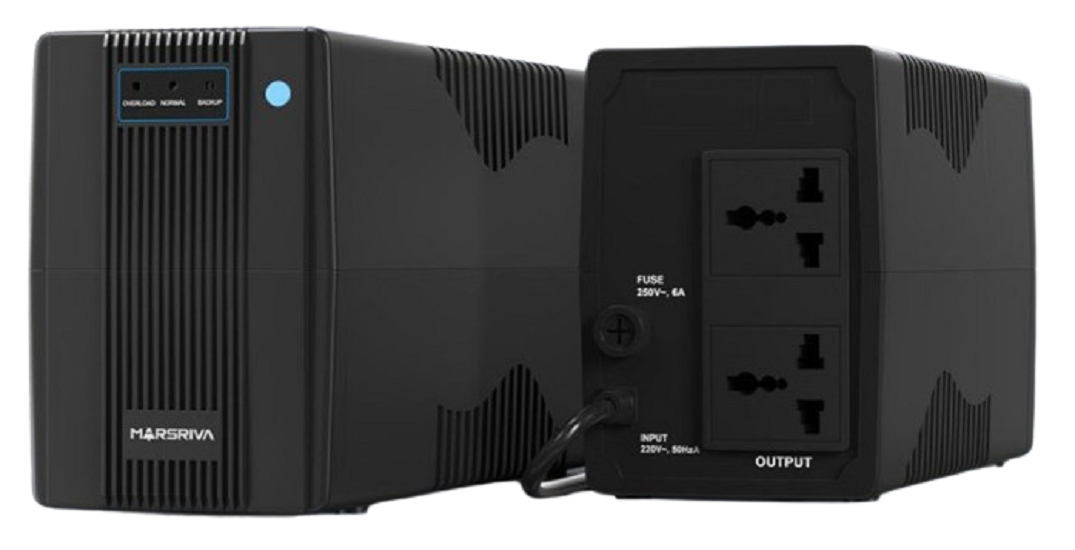 UPS Marsriva 750VA/375W 2 Tomas 1*12V/9Ah Mod. MR-UF750 - PC Mania