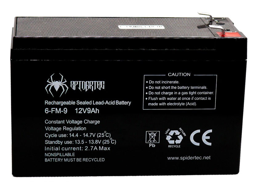 Batería Spidertec 12Volt. 9Ah para UPS N/P: 6-FM-9 - PC Mania