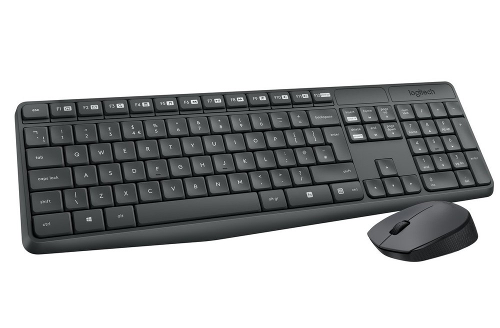 Kit de Teclado y Mouse Logitech Inalámbrico MK235 Negro N/P: 920-007901 - PC Mania