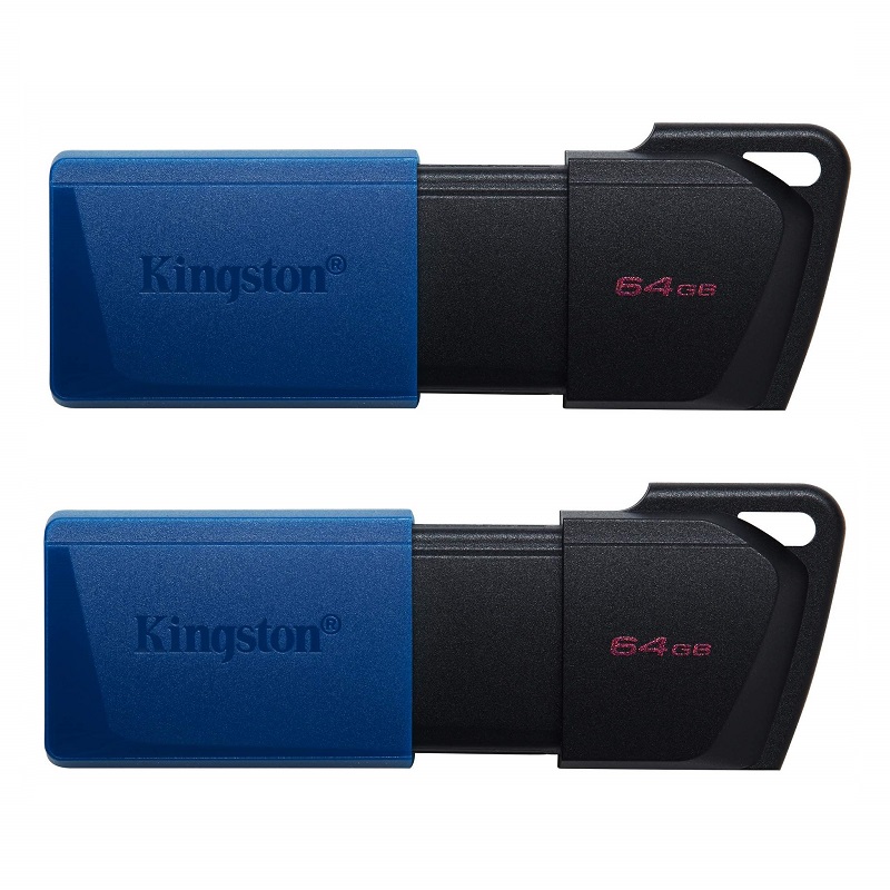Pen Drive 64GB Kingston Data 2 Pack Traveler Exodia USB 3.2 Negro/Azul N/P: DTXM-64GB-2P - PC Mania