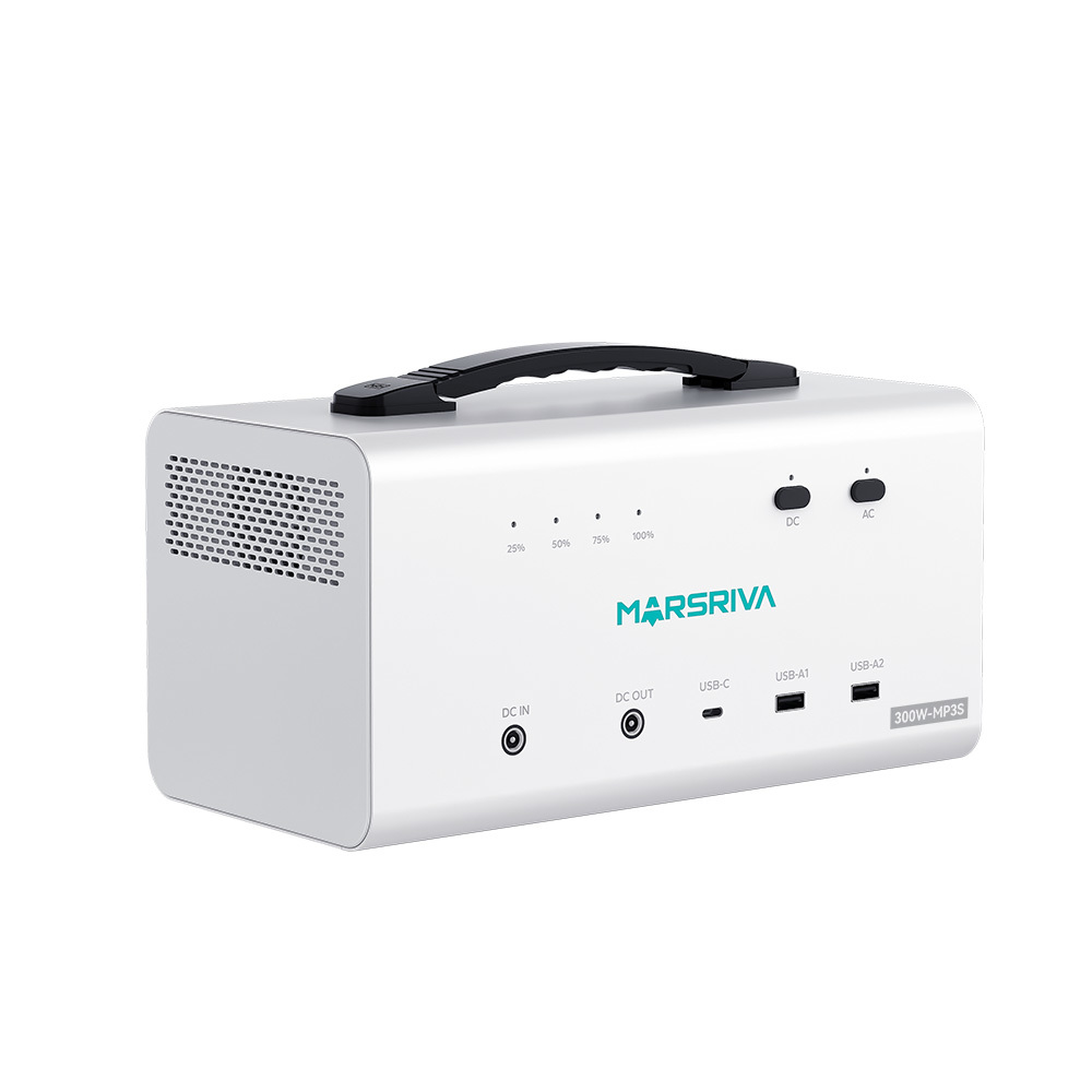 Estación de Poder Marsriva 300W 12.8V 25600 mAh DC/AC USB 2.0 USB C 2 Tomas Mod. MP3S - PC Mania