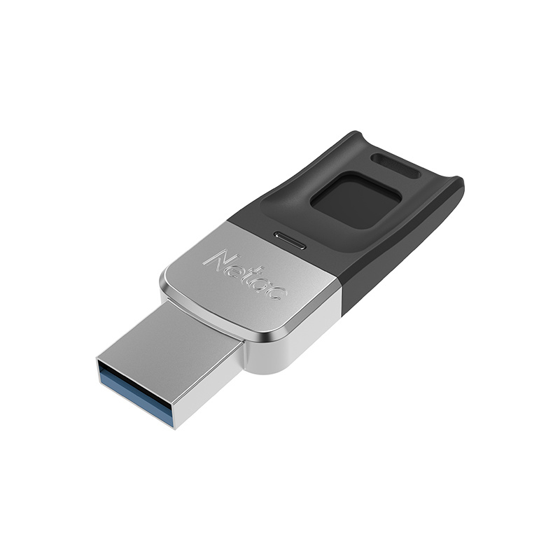 Pen Drive 128GB Netac US1 Encriptación de Huella Digital USB 3.0 N/P: NT03US1F-128G-30BK - PC Mania