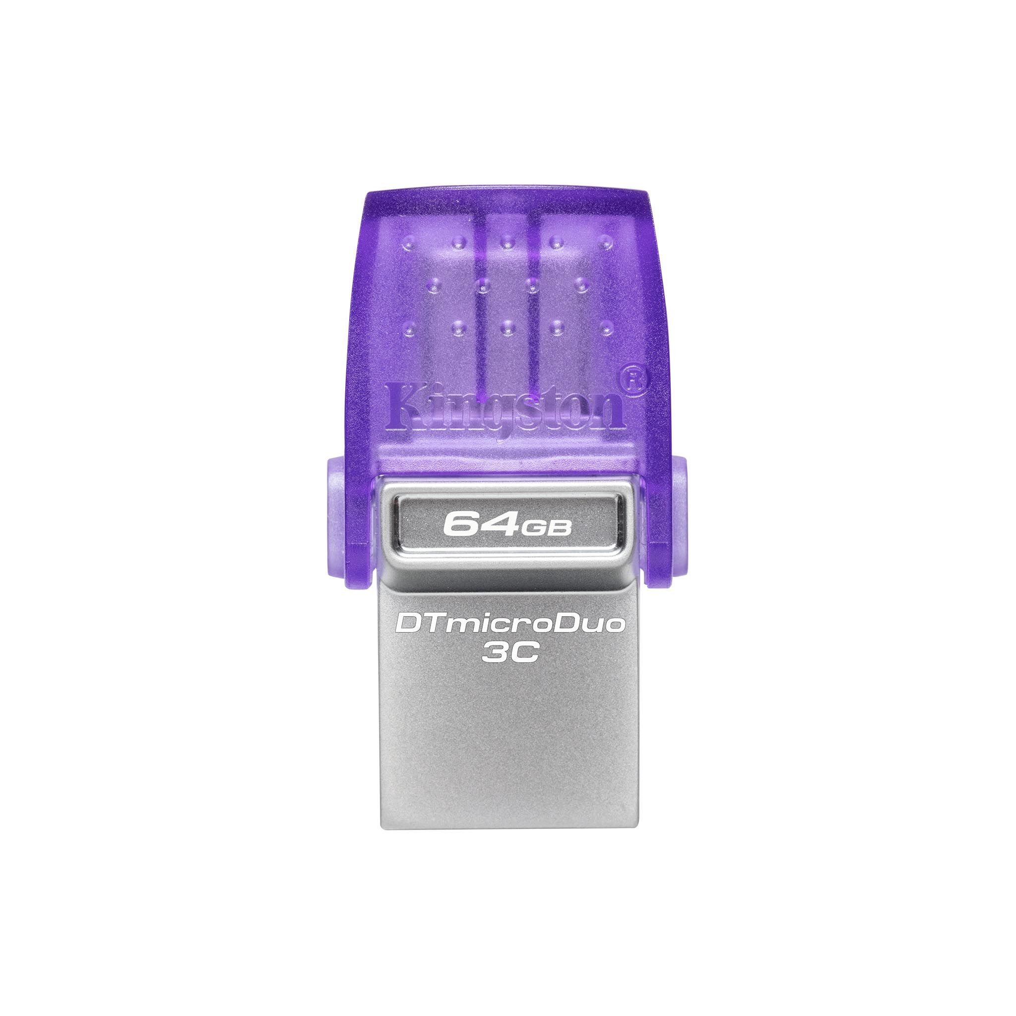 Pen Drive 64GB Kingston Micro Duo 3C USB Tipo C y Tipo A N/P: DTDUO3CG3/64GB - PC Mania