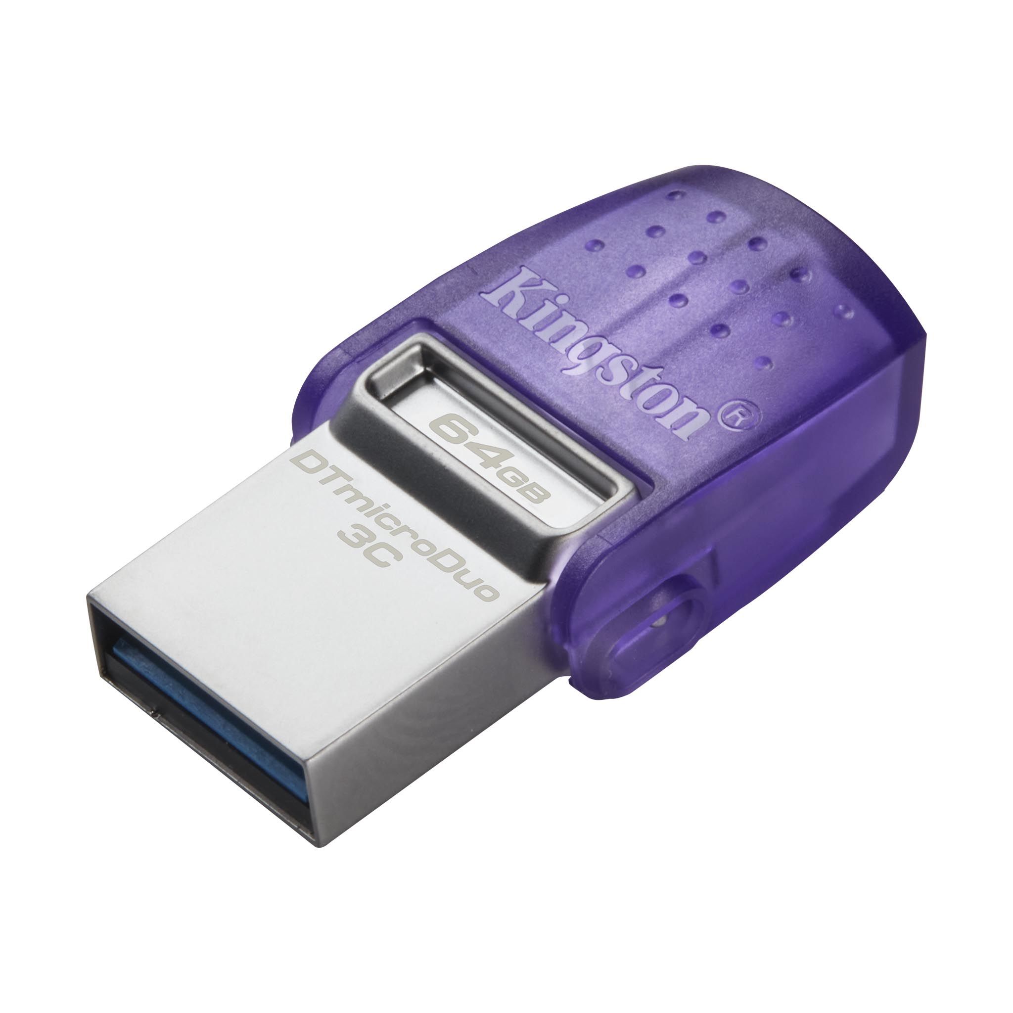Pen Drive 64GB Kingston Micro Duo 3C USB Tipo C y Tipo A N/P: DTDUO3CG3/64GB - PC Mania