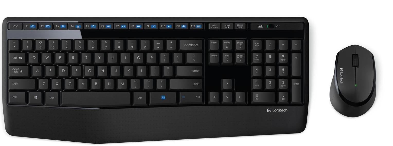 Kit de Teclado y Mouse Logitech Inalámbrico Comfort MK345 Negro N/P: 920-007820 - PC Mania