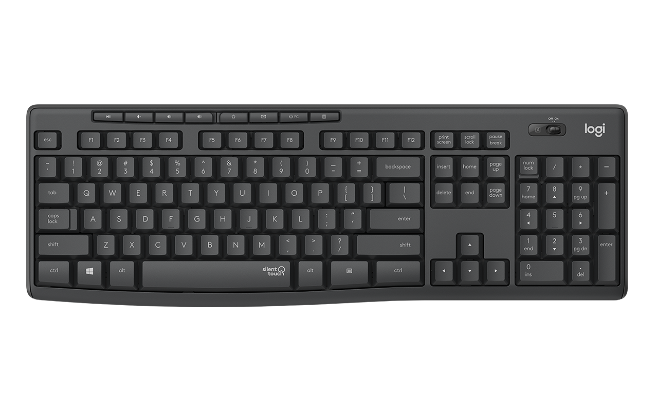 Kit de Teclado y Mouse Logitech Inalámbrico MK295 Silent Negro N/P: 920-009792 - PC Mania