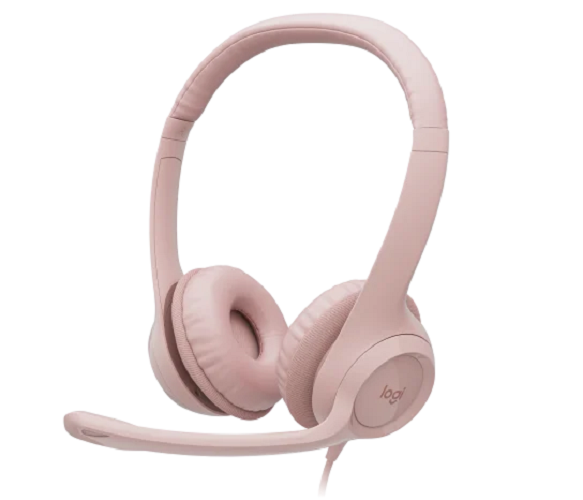 Audífonos con Micrófono Logitech H390 USB Rosado N/P: 981-001280 - PC Mania