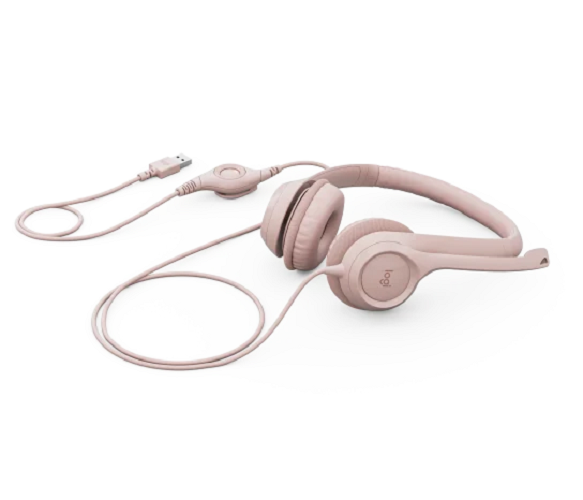 Audífonos con Micrófono Logitech H390 USB Rosado N/P: 981-001280 - PC Mania