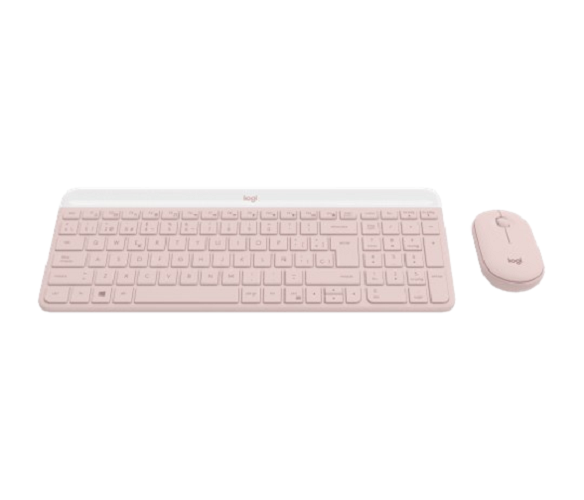 Kit de Teclado y Mouse Logitech Slim Inalámbrico MK470 Rosado N/P: 920-011312 - PC Mania