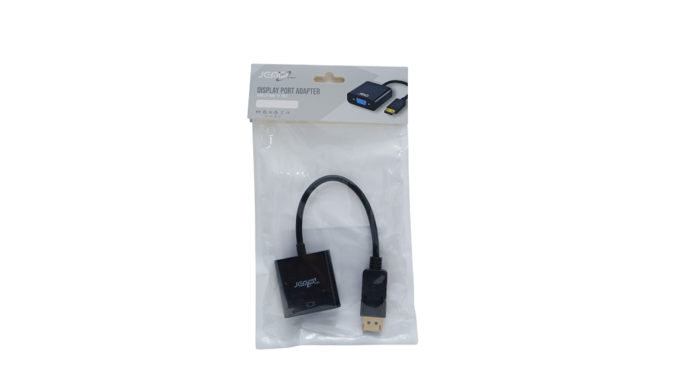 Adaptador Jemip DisplayPort a VGA N/P: JP-DP/VGA - PC Mania