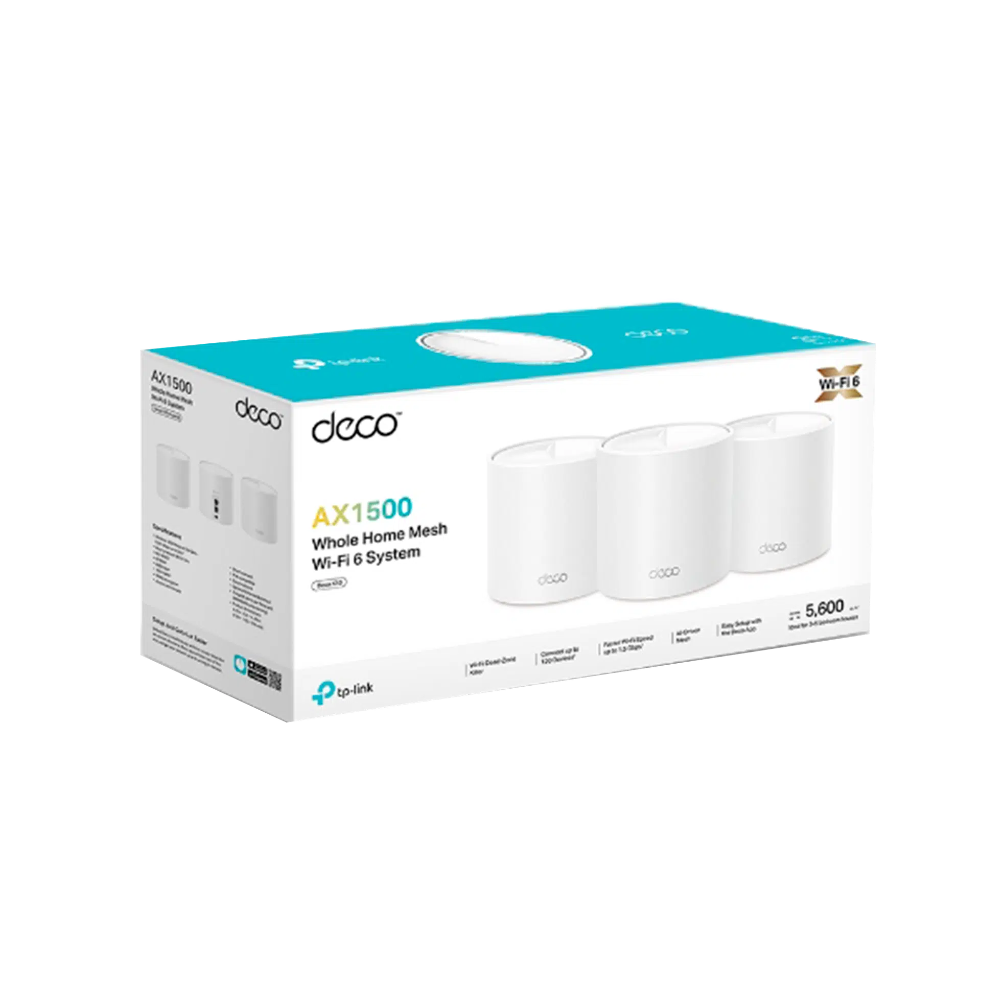 Router TP-Link Mesh WiFi 6 AX1500 Gigabit 2.5 Mod. DECO X10 (3 PACK) - PC Mania