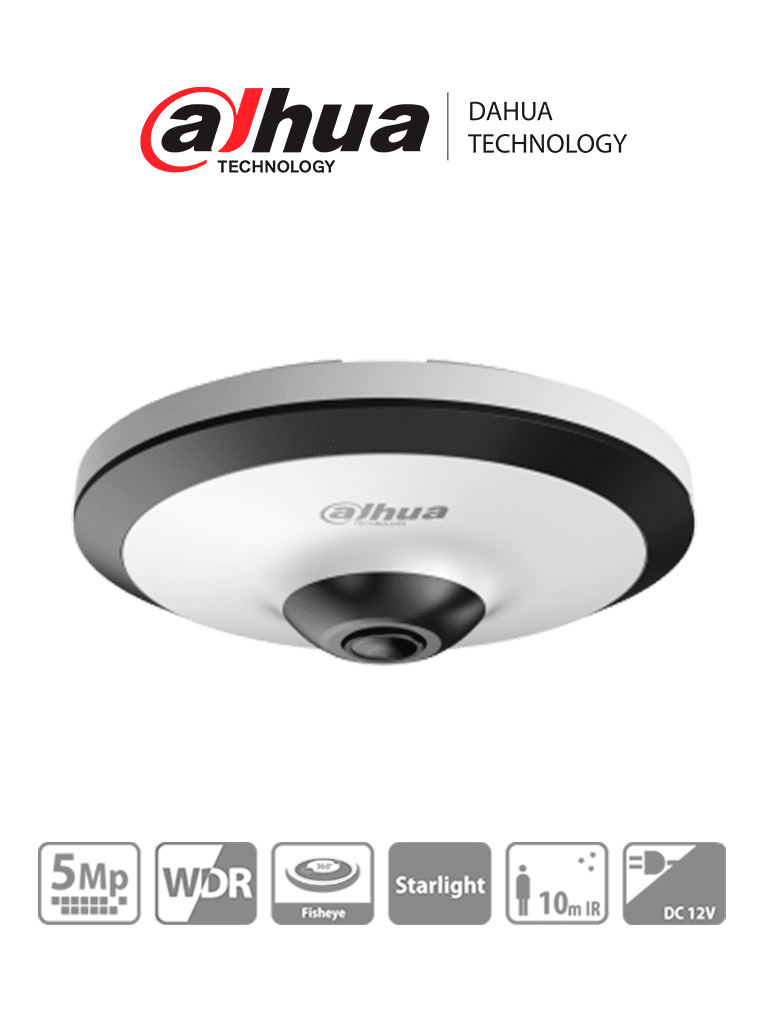 Cámara de Seguridad Dahua Fisheye N/P: DH-HAC-EW2501N - PC Mania